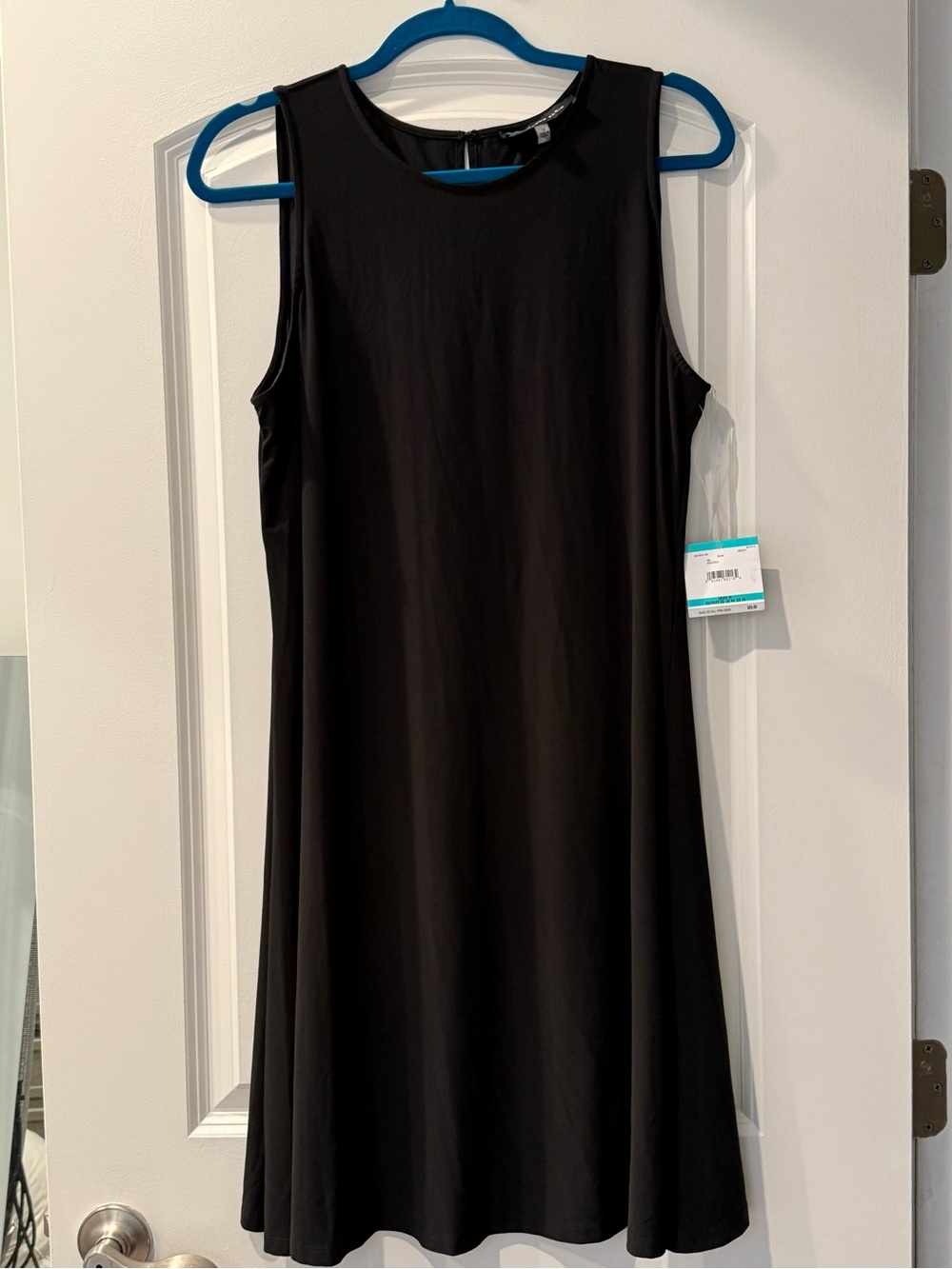 Anne Klein Black Sleeveless Mini Shift Dress